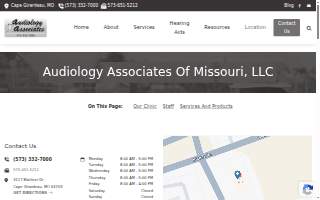 Audiology Associates of Missouri, LLC website
