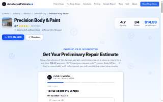 Precision Body & Paint website