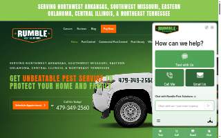 Rumble Pest Solutions website