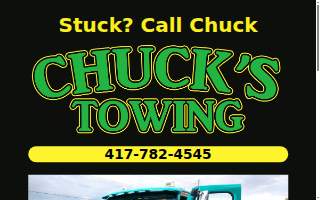 Chuck's Towing website