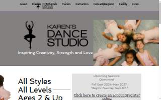 Karen's Dance Studio website