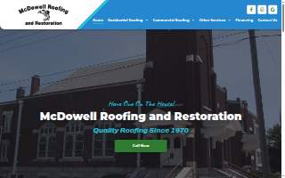 McDowell Roofing And Restoration website