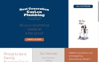 Next Generation Gaylen Plumbing website
