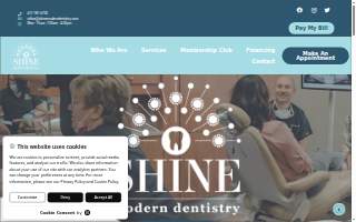 Shine Modern Dentistry website