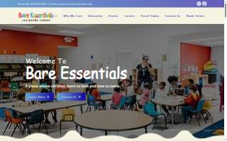 Bare Essentials Childcare Center website