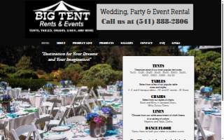 Big T Tent Rental & Sales website