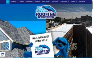 Blue Rain Roofing & Restoration website