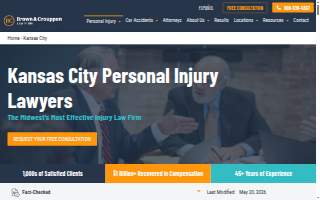 Brown & Crouppen: Injury and Car Accident Lawyers of Kansas City website
