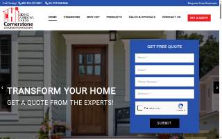 Cornerstone Home Improvements website