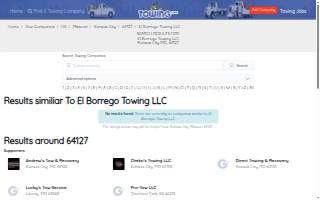El Borrego Towing website