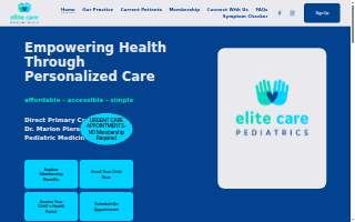 Elite Care Pediatrics LLC. website