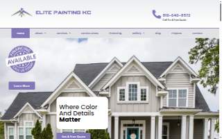 Elite Painting KC website
