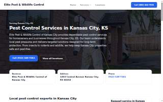 Elite Pest & Wildlife Control of Kansas City website