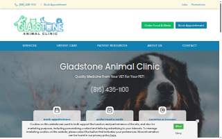 Gladstone Animal Clinic website