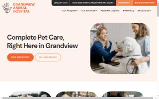 Grandview Animal Hospital website