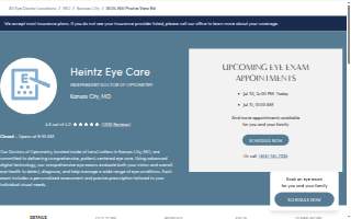 Heintz Eye Care website