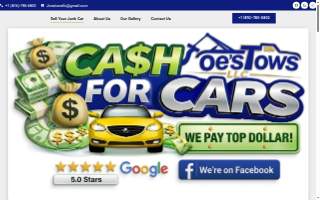 Joes Tows - Cash For Cars website