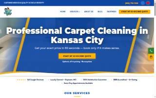 KC Clean Carpets website