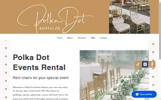 Polka Dots Event Rentals website
