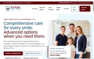 Red Bridge Family Dental website