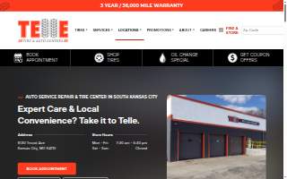 Telle Tire & Auto Centers South Kansas City website