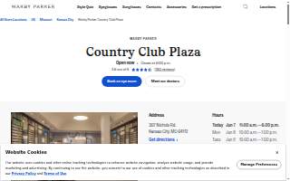 Warby Parker Country Club Plaza website