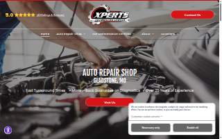 Xperts Auto Center website