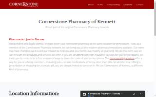 Cornerstone Pharmacy of Kennett website