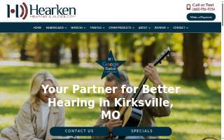 Hearken Hearing & Audiology website