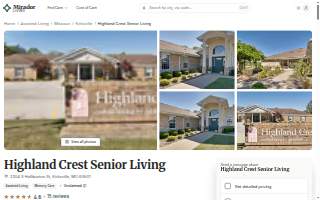Highland Crest Senior Living website