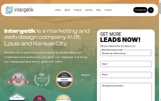 Intergetik Marketing Solutions of Kirkwood website