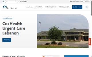 CoxHealth Urgent Care Lebanon website