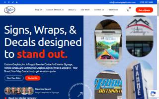 Custom Graphics website