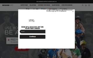 Noggins Men's Shop website