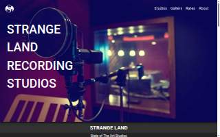Strange Land Recording Studios website
