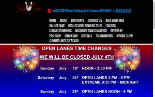 Summit Lanes of Grandview website
