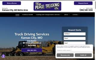 Tom Peace Trucking Co website