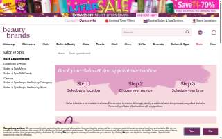 Beauty Brands website