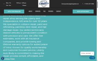 Liberty Auto Body website