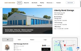 Liberty Bend Storage website