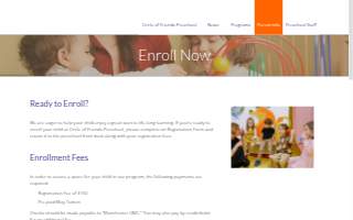 Circle of Friends Preschool website