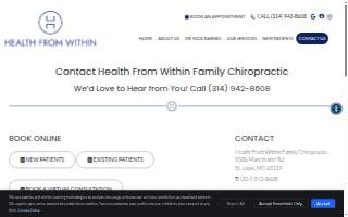 Health From Within Family Chiropractic website