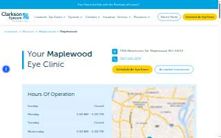 Clarkson Eyecare of Maplewood website