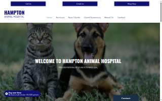 Hampton Animal Hospital website