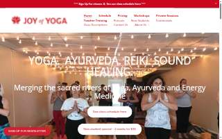 Joy Of Yoga website