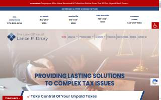 The Law Office of Lance R. Drury website