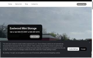 Eastwood Mini Storage website