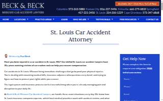 Beck & Beck Missouri Car Accident Lawyers website