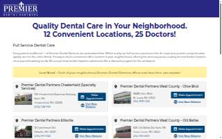 Premier Dental Partners Oral Surgery and Dental Implant Center of Maryland Heights website