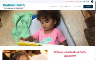 Radiant Faith Academy website